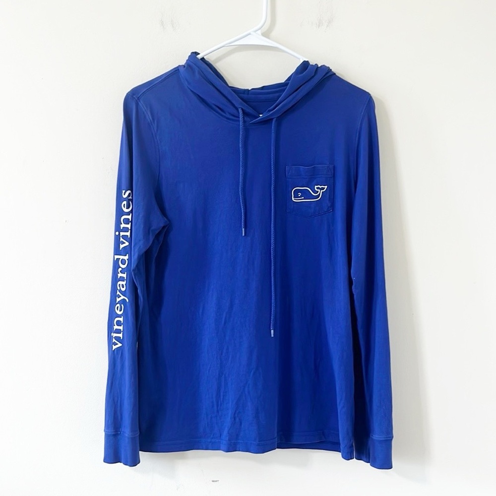 Vineyard Vines Vintage Whale Graphic Hoodie Blue White Size Small - Picture 1 of 6